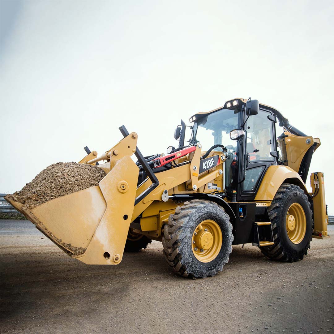 Cat 428 на строительной площадке